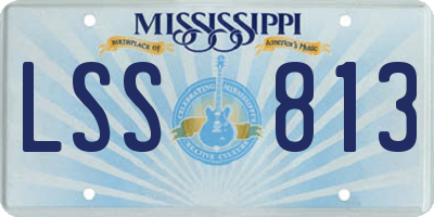 MS license plate LSS813