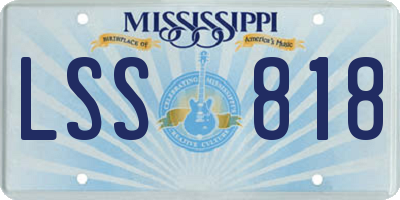 MS license plate LSS818