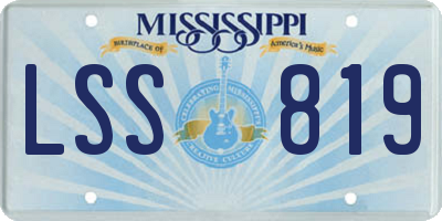 MS license plate LSS819