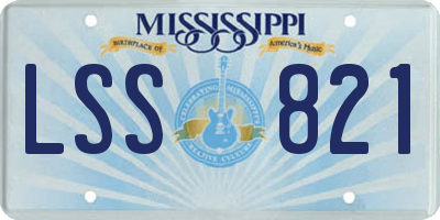 MS license plate LSS821
