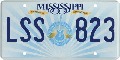 MS license plate LSS823