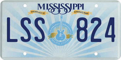 MS license plate LSS824