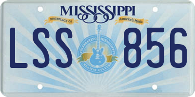 MS license plate LSS856
