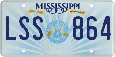 MS license plate LSS864