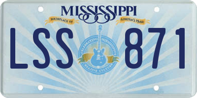 MS license plate LSS871