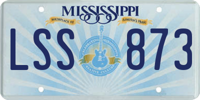 MS license plate LSS873