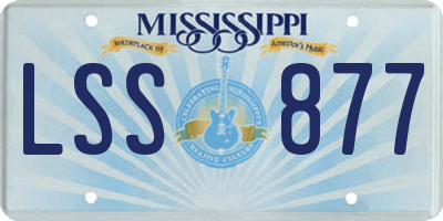 MS license plate LSS877