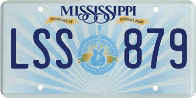 MS license plate LSS879