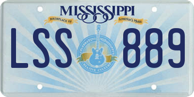 MS license plate LSS889