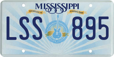 MS license plate LSS895