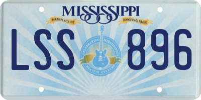 MS license plate LSS896