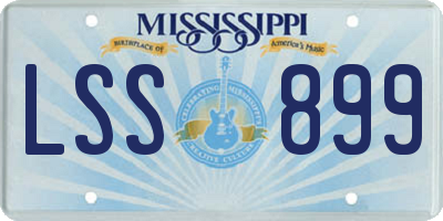 MS license plate LSS899