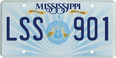 MS license plate LSS901