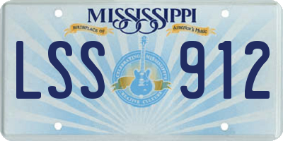 MS license plate LSS912