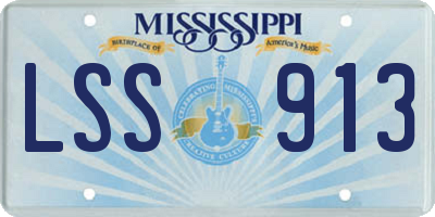 MS license plate LSS913