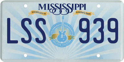 MS license plate LSS939