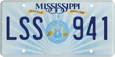 MS license plate LSS941