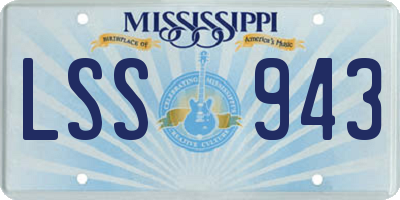 MS license plate LSS943