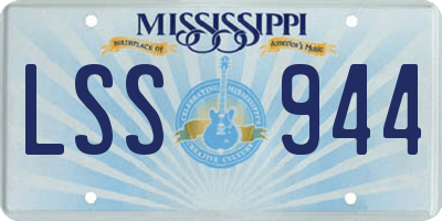 MS license plate LSS944