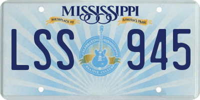 MS license plate LSS945