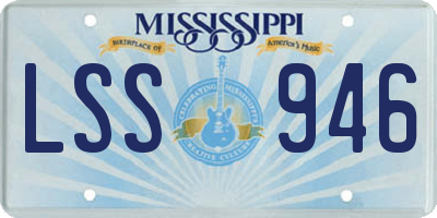 MS license plate LSS946