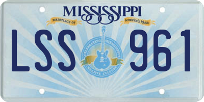 MS license plate LSS961