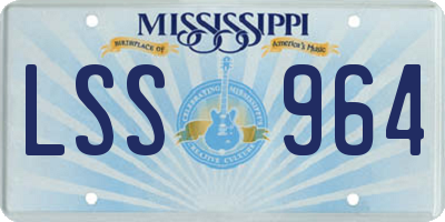 MS license plate LSS964