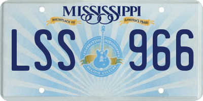MS license plate LSS966