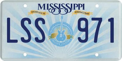MS license plate LSS971