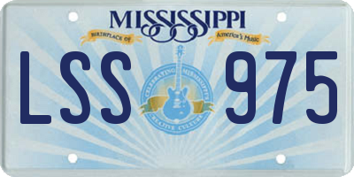 MS license plate LSS975