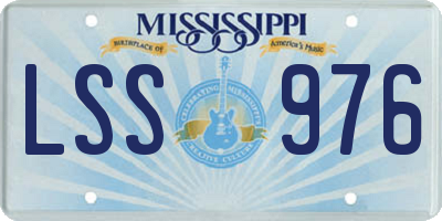 MS license plate LSS976