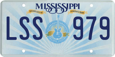 MS license plate LSS979