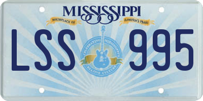 MS license plate LSS995