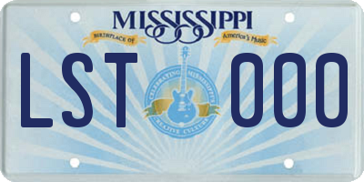 MS license plate LST000