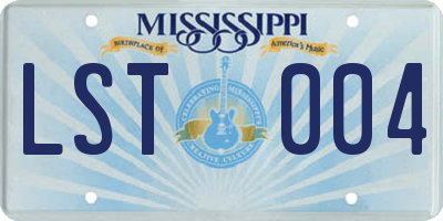 MS license plate LST004