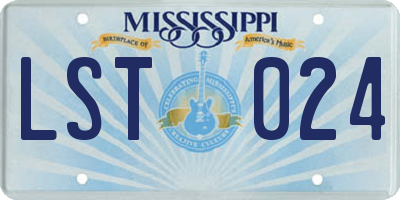 MS license plate LST024