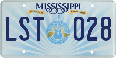 MS license plate LST028