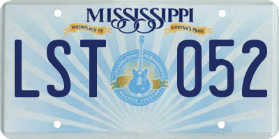 MS license plate LST052