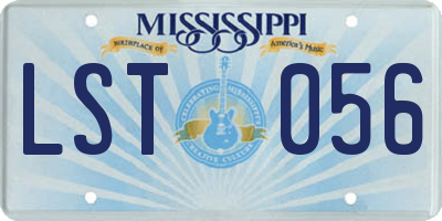 MS license plate LST056