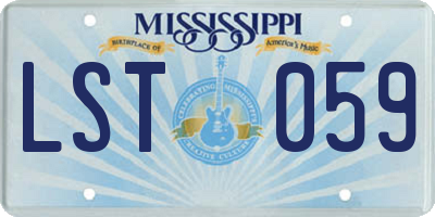 MS license plate LST059