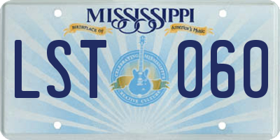 MS license plate LST060