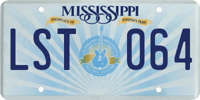 MS license plate LST064