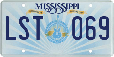 MS license plate LST069