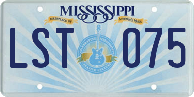 MS license plate LST075