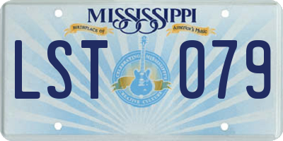 MS license plate LST079