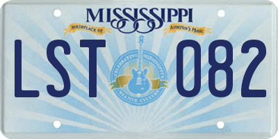 MS license plate LST082