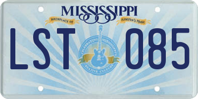 MS license plate LST085