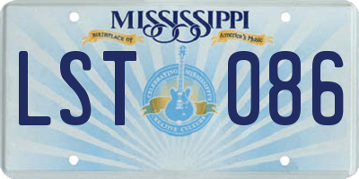 MS license plate LST086
