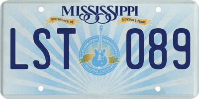 MS license plate LST089