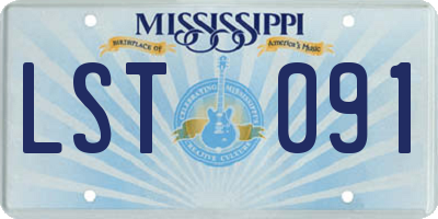 MS license plate LST091